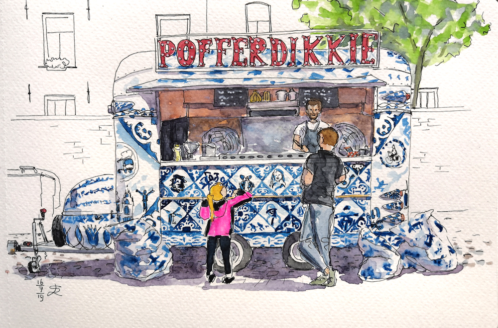 pofferdikkie caravan getekend door leideke steur