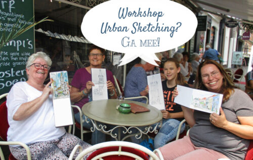uitnodiging voor workshops urban sketching